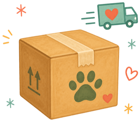 A shipping box heading to the donation drive